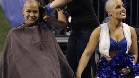 Colts Cheerleaders Shave Heads In Support Of Chuck Pagano Nbc Sports
