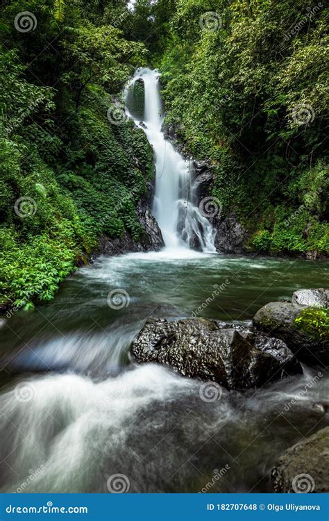 Waterfall Landscape Beautiful Hidden Dedari Waterfall In Tropical