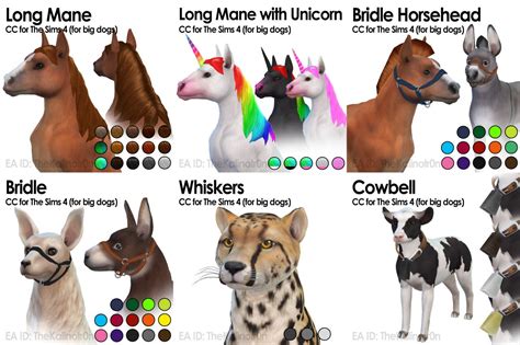 List Of All My Cc For Your Animals Sims 4 Pets Sims Pets Sims 4