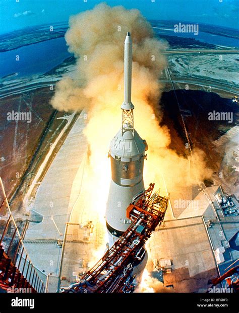 Apollo 11 Launch Saturn V Rocket Stock Photo Alamy
