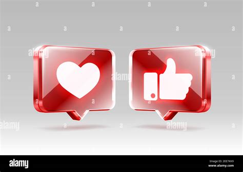 Hand And Heart Like Neon Icon Sign Follower 3d Banner Best Post