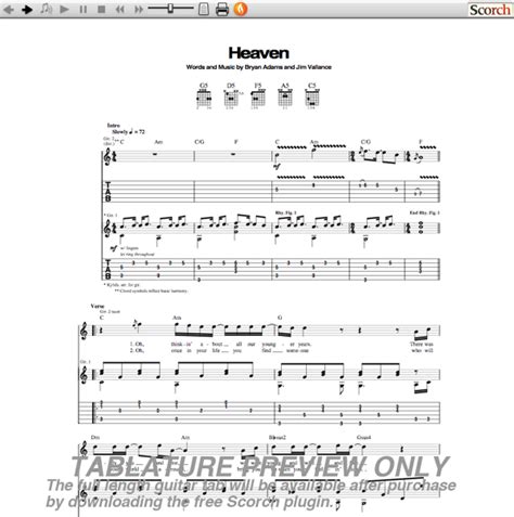 Maybe you would like to learn more about one of these? Bryan Adams Heaven Guitar Tab : Free Bryan Adams Guitar Tabs
