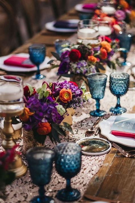 34 Cheap Jewel Toned Fall Wedding Ideas Bright Wedding Colors