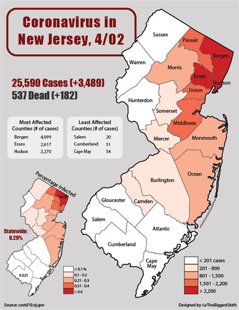 Coronavirus In New Jersey By County 4022020 Newjersey