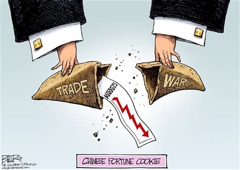 Stock Market Tumbles On Trade War Fears Political Cartoons Orange