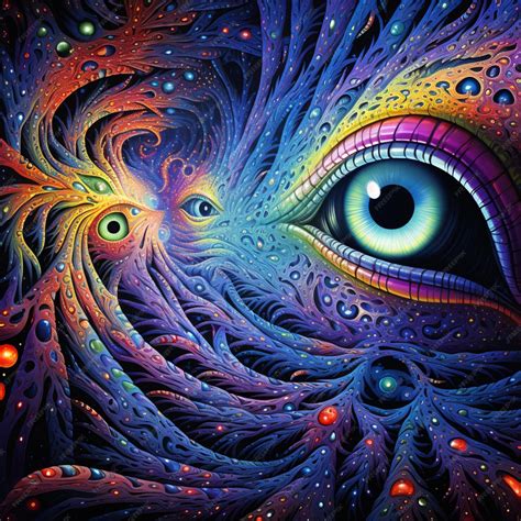 Premium Ai Image Psychedelic Painting Of A Psychedelic Eye With A