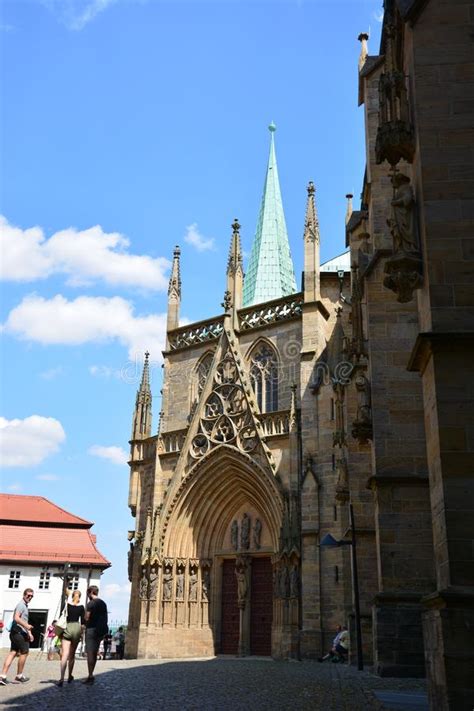 The catholic erfurt cathedral is a 1200 year old church located on cathedral hill of erfurt, in thuringen, germany. View Of Erfurt Cathedral In The Historical City Of ERFURT ...