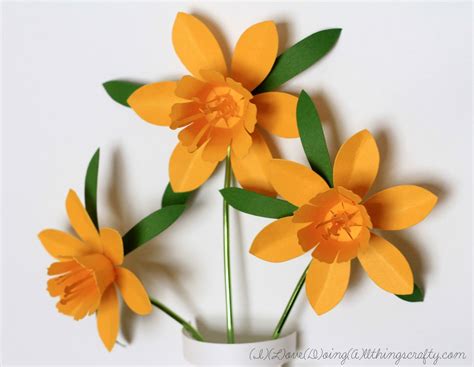 Download I Love Doing All Things Crafty: 3D Easter Daffodil Vase ...