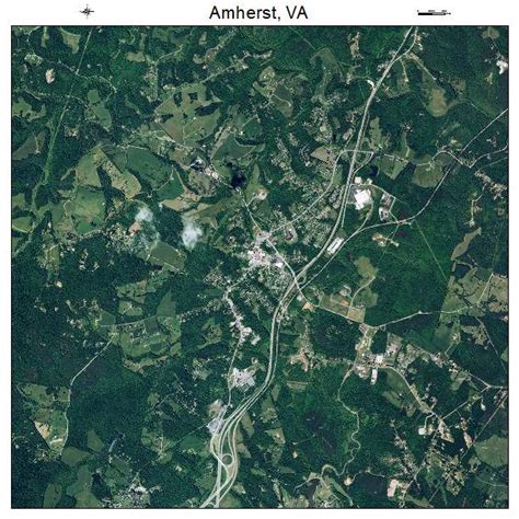 Aerial Photography Map Of Amherst Va Virginia