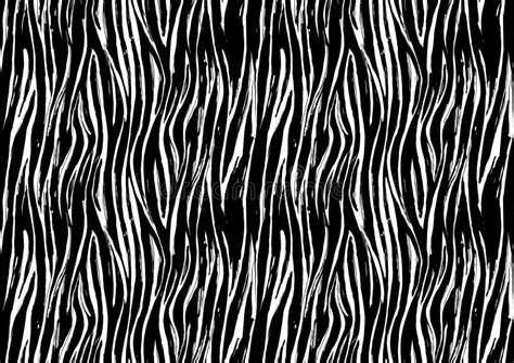 Zebra Print Seamless Background Pattern Black And White Stock Vector