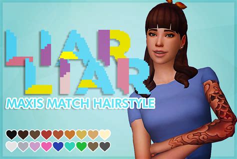 Meyokisims Liar Liar The Sims 4 Maxis Match Hairstyle Hello
