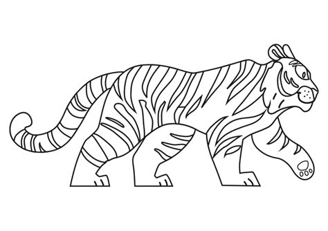 Dibujo De Un Tigre Para Colorear A Tiger Coloring Page