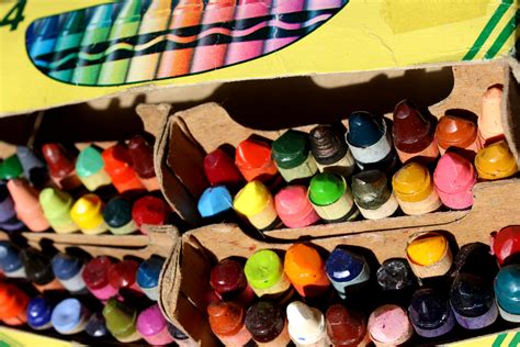 Box of Old Crayons Picture | Free Photograph | Photos Public Domain