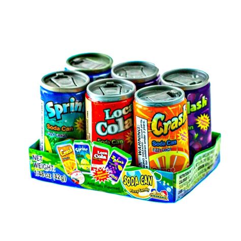 Kidsmania Soda Can Fizzy Candy 12 Count 147 Ounce Volt Candy