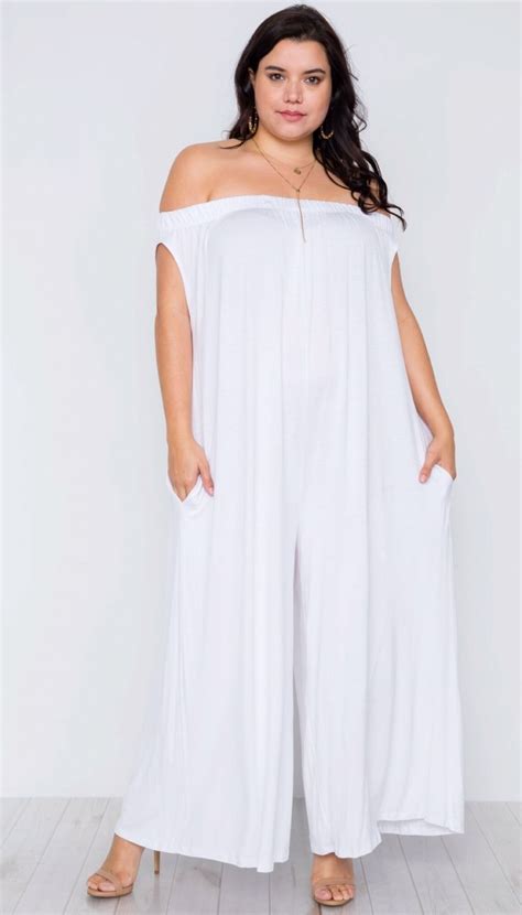 white oversized jumpsuit from kurvyher boutique oversized jumpsuit plus size jumpsuit plus