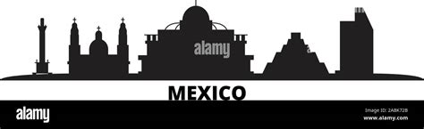 Mexico Mexico City City Skyline Isolated Vector Illustration Mexico