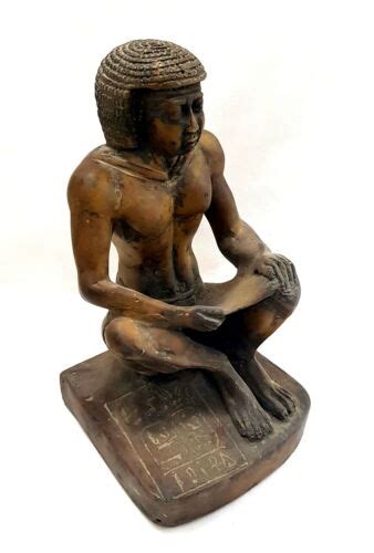Ancient Egypt Seated Scribe Squatting 1400 Bc Egyptian Antique Carved Sculpture Antique Price