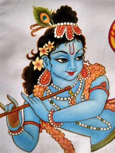 Hare Krishna Krishna Painting Kerala Mural Painting Hindu Art