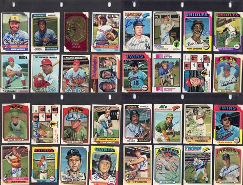 Collection Of Signed Vintage Baseball Football Cards Kiwanis Marketplace
