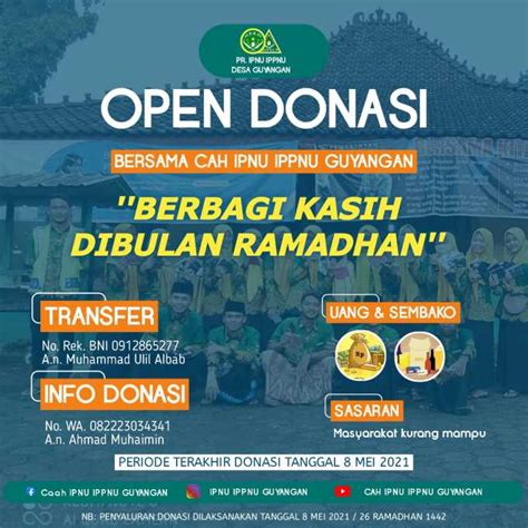 IPNU IPPNU Guyangan Open Donasi Berbagi Kasih Bulan Ramadhan SuaraBaru Id