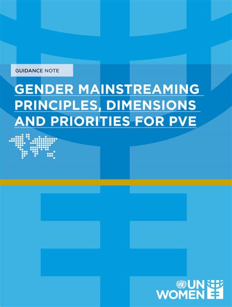 Gender Mainstreaming Principles Dimensions And Priorities For Pve Un