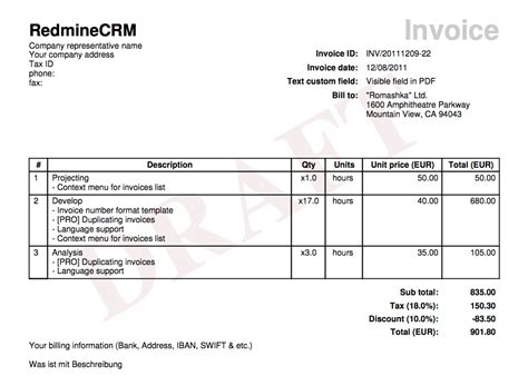 Download Simple Invoice Template Html  Invoice Template Ideas