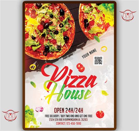 Pizza Flyer Design Pizza Menu Flyer Pizza Restaurant Flyer Etsy