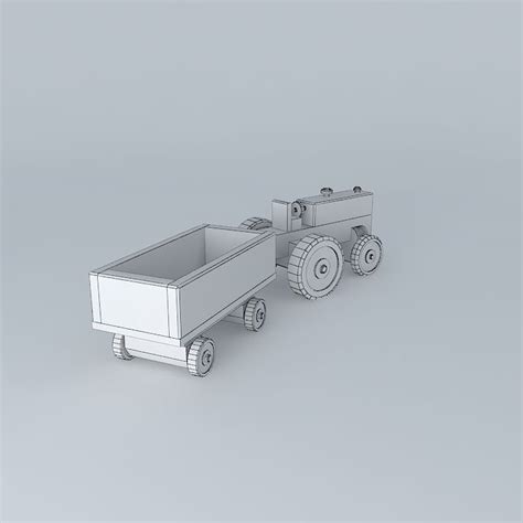 Tractor With Trailer 3d Model Cgtrader