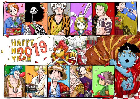 Happy New Year 2019 In 2021 One Piece Luffy One Piece Manga Anime