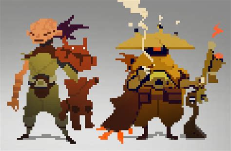 Simple Pixel Art Game Characters
