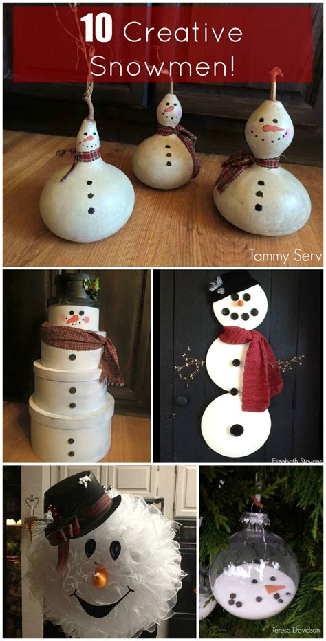 10 Creative Ways To Make A Snowman • Grillo Designs