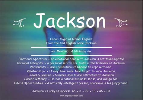 Jackson Name Meaning Name Meaning Latin