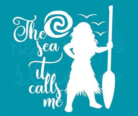 Moana The Sea It Calls Mehei Girl Heiblame It On The Etsy Disney