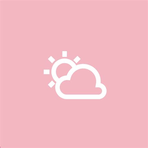 Logo Cloud Weather Icon Aesthetic Pink Pic Board