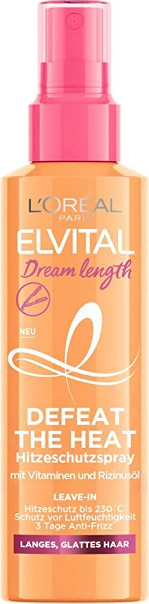 L Or Al Paris Elvital Heat Protection Spray For Long Smooth Hair