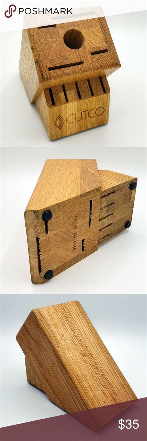 Lifetime warranty with proper use and care. Cutco Knife Block Homemaker Wood 10-Slot | Cutco knives ...