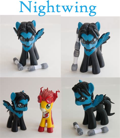 Nightwing Mlp G4 Custom Figuretoy Dc Comics By Alltheapples On Deviantart