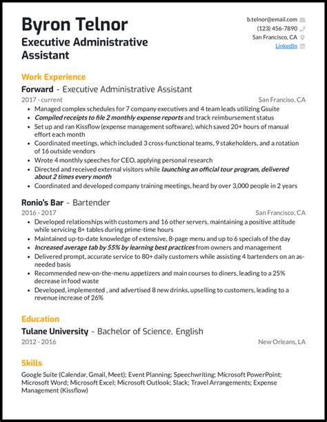 7 Executive Assistant Resume Examples For 2023 Administrative