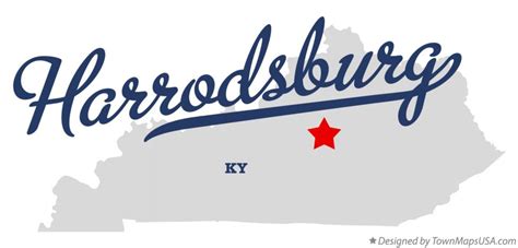 Map Of Harrodsburg Ky Kentucky