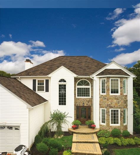 Tamko's blended shadowtone creates dimension, striking contrast and remarkable depth while adding curb appeal to help ensure a look you'll want to call your own. GAF Grand Slate II Shingles in Harvest Brown | Roofing ...