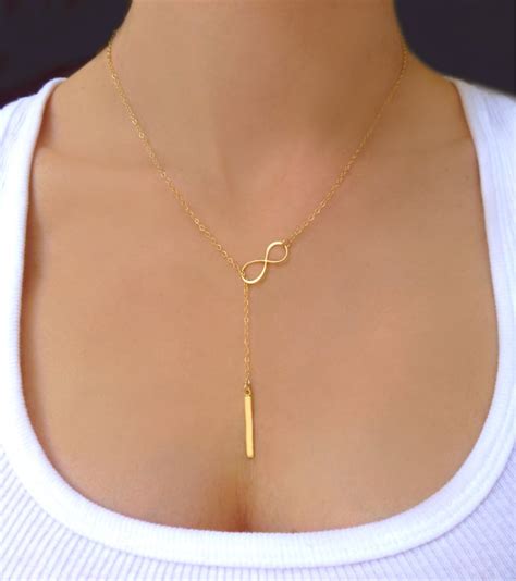 Gold Lariat Necklace For Women Long Lariat Y Necklace Etsy