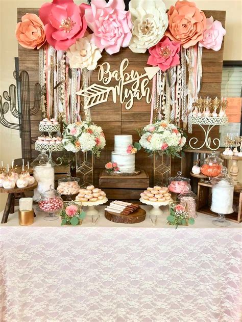 Boho Chic Baby Shower Party Ideas Photo 3 Of 9 Catch My Party En