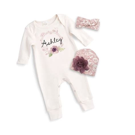 Personalized Newborn Girl Coming Home Outfit Newborn Girl Etsy