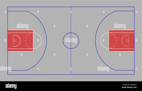 Basketball Court Layout With Labels Basketball Court Diagram And