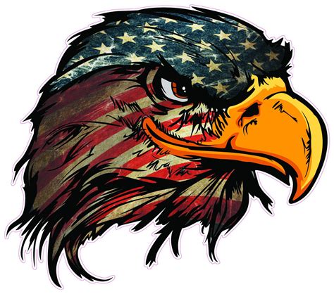 American Flag Eagle Head Version 3 Decal