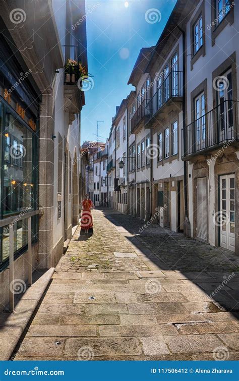 Viana Do Castelo Portugal Gata I Det Historiska Centret Redaktionell