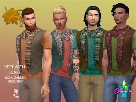 The Sims Resource Simmiev Fall21 Vest With Scarf
