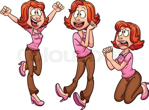 Cartoon Woman Stock Vector Colourbox