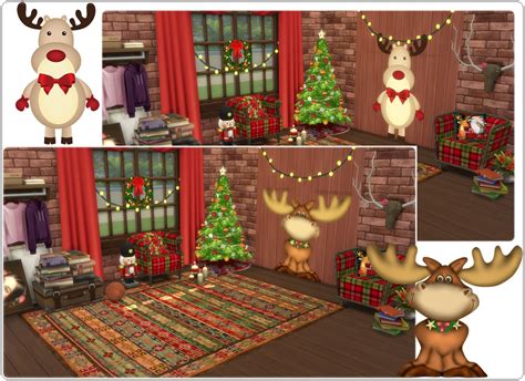 Annetts Sims 4 Welt Wall Deco Reindeer