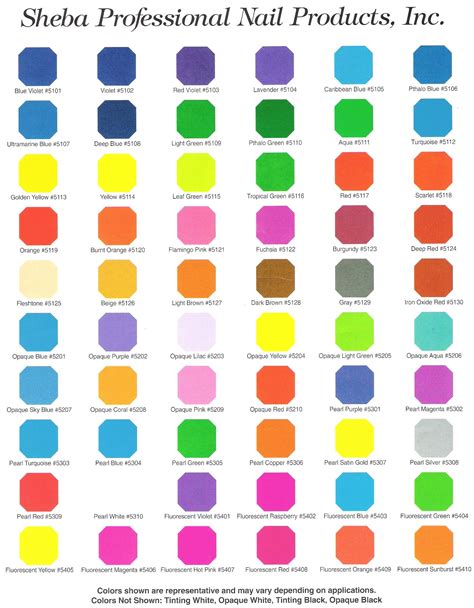 Neon Color Mixing Chart
